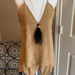 Suede Romper by Sabo Skirt